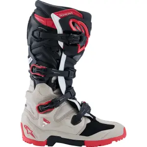 Tech 7 Enduro Stiefel - Schwarz, Hellrot, Hellgrau - Erwachsen - 34103448