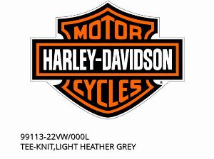 TEE-KNIT,LIGHT HEATHER GREY - 99113-22VW/000L - Harley-Davidson