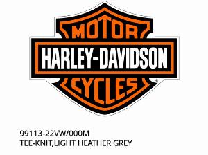TEE-KNIT,LIGHT HEATHER GREY - 99113-22VW/000M - Harley-Davidson