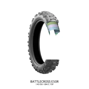 Tire (rubber) Bridgestone Battlecross E50 140/80-18 70M TT - Bridgestone