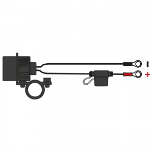 Tomada com fixação no guidão (12V STD / fusível 10A) - Oxford