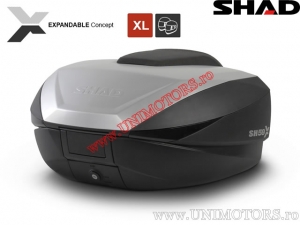 Topcase (cutie) - SH59X - expandabila (46-58L) (aluminiu / plastic - neagra) - Shad
