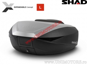 Topcase (top box) - SH59X - expandable (46-58L) (aluminium / plastic - black) - Shad