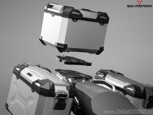Topcase TRAX ADV - 38 L - colore: argento - materiale: alluminio - MOTO MORINI X-CAPE 650 ('21-) - SW-Motech