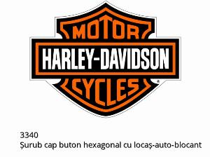 Tornillo cabeza botón hexagonal interior-con seguro - 3340 - Harley-Davidson