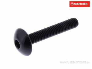 Tornillo de cabeza abombada Pro Bolt M6 x 1.00 x 35 mm aluminio negro - JM