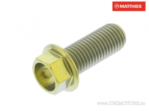Tornillo de cabeza hexagonal Pro Bolt M10 x 1.25 x 35 mm titanio Racing dorado - JM