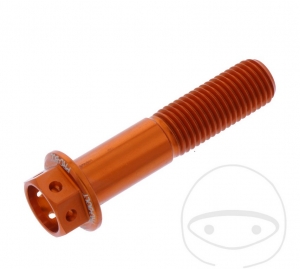 Tornillo de cabeza hexagonal Pro Bolt M10 x 1.25 x 45 mm de aluminio Racing naranja - JM
