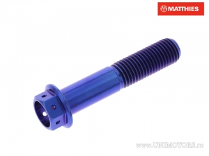 Tornillo de cabeza hexagonal Pro Bolt M10 x 1.25 x 50 mm titanio Racing azul - JM