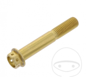 Tornillo de cabeza hexagonal Pro Bolt M10 x 1.25 x 60 mm Aluminio Racing Dorado - JM