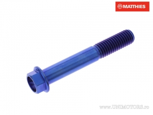 Tornillo de cabeza hexagonal Pro Bolt M10 x 1.50 x 65 mm Titanio Azul - JM