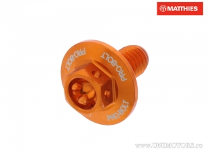 Tornillo de cabeza hexagonal Pro Bolt M6 x 1.00 x 12 mm aluminio Racing naranja - JM
