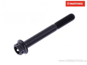 Tornillo de cabeza hexagonal Pro Bolt M6 x 1.00 x 50 mm de aluminio Racing negro - JM