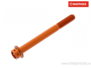 Tornillo de cabeza hexagonal Pro Bolt M6 x 1.00 x 60 mm aluminio Racing naranja - JM