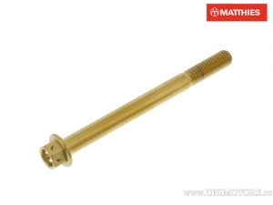 Tornillo de cabeza hexagonal Pro Bolt M6 x 1.00 x 70 mm de acero inoxidable A4 Racing dorado - JM