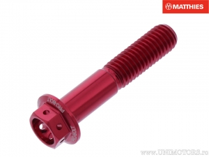 Tornillo de cabeza hexagonal Pro Bolt M8 x 1.25 x 40 mm de aluminio Racing rojo - JM