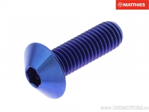 Tornillo de perno Pro Bolt M8 x 1.25 x 25 mm titanio azul - JM