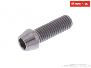 Tornillo de tapa cónica redonda Pro Bolt M7 x 1.00 x 20 mm titanio plateado - JM