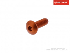 Tornillo de tapa de perno Pro Bolt M4 x 0.50 x 12 mm aluminio naranja - JM