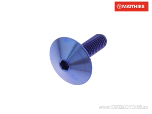 Tornillo de Tapa de Perno Pro Bolt M5 x 0.80 x 16 mm Titanio Azul - JM
