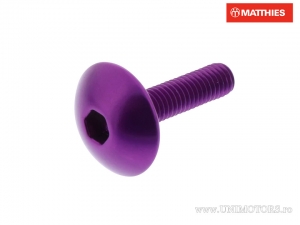 Tornillo de tapa de perno Pro Bolt M5 x 0.80 x 20 mm aluminio violeta - JM