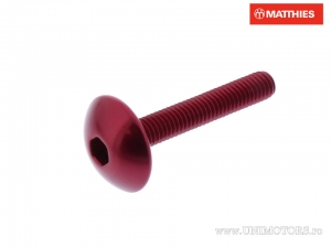 Tornillo de tapa de perno Pro Bolt M5 x 0.80 x 30 mm de aluminio rojo - JM