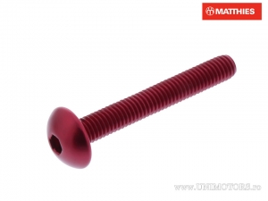 Tornillo de tapa de perno Pro Bolt M5 x 0.80 x 35 mm aluminio rojo - JM