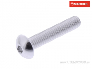 Tornillo de tapa de perno Pro Bolt M6 x 1.00 x 30 mm aluminio plateado - JM