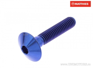 Tornillo de tapa de perno Pro Bolt M6 x 1.00 x 30 mm titanio azul - JM