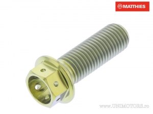 Tornillo de tapa hexagonal Pro Bolt M10 x 1.25 x 30 mm titanio dorado - JM