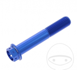 Tornillo de tapa hexagonal Pro Bolt M10 x 1.25 x 60 mm aluminio Racing azul - JM