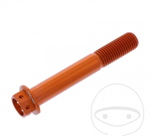 Tornillo de tapa hexagonal Pro Bolt M10 x 1.25 x 65 mm aluminio Racing naranja - JM