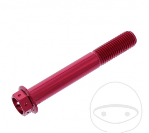 Tornillo de tapa hexagonal Pro Bolt M10 x 1.25 x 70 mm aluminio Racing rojo - JM