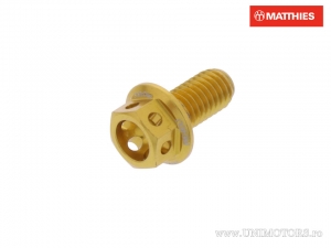 Tornillo de tapa hexagonal Pro Bolt M5 x 0.80 x 10 mm Aluminio Carreras Dorado - JM