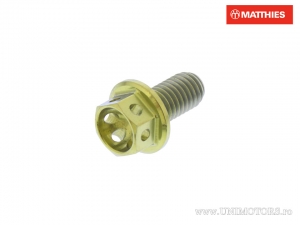 Tornillo de tapa hexagonal Pro Bolt M5 x 0.80 x 10 mm Titanio Racing Oro - JM