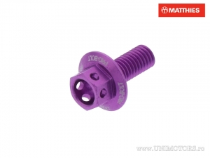 Tornillo de tapa hexagonal Pro Bolt M5 x 0.80 x 12 mm aluminio Racing violeta - JM