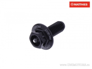 Tornillo de tapa hexagonal Pro Bolt M5 x 0.80 x 12 mm de aluminio Racing negro - JM