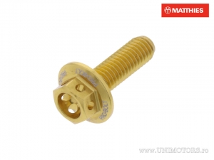 Tornillo de tapa hexagonal Pro Bolt M5 x 0.80 x 16 mm Aluminio Carreras Dorado - JM