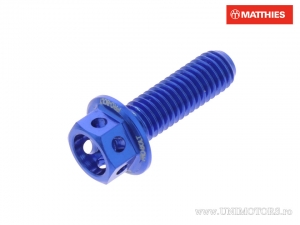 Tornillo de tapa hexagonal Pro Bolt M5 x 0.80 x 16 mm aluminio Racing azul - JM