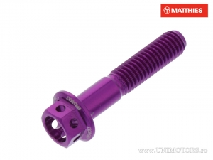 Tornillo de tapa hexagonal Pro Bolt M5 x 0.80 x 25 mm aluminio Racing violeta - JM