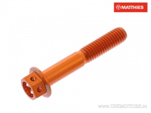 Tornillo de tapa hexagonal Pro Bolt M5 x 0.80 x 30 mm aluminio Racing naranja - JM