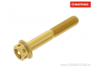 Tornillo de tapa hexagonal Pro Bolt M5 x 0.80 x 30 mm Aluminio Racing Oro - JM