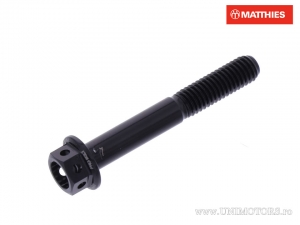 Tornillo de tapa hexagonal Pro Bolt M5 x 0.80 x 35 mm de aluminio Racing negro - JM