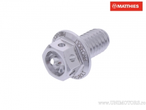 Tornillo de tapa hexagonal Pro Bolt M6 x 1.00 x 10 mm de aluminio Racing plateado - JM