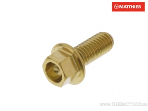Tornillo de tapa hexagonal Pro Bolt M6 x 1.00 x 15 mm Acero inoxidable A4 Dorado - JM