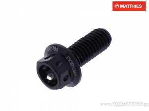 Tornillo de tapa hexagonal Pro Bolt M6 x 1.00 x 15 mm aluminio Racing negro - JM