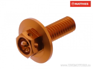 Tornillo de tapa hexagonal Pro Bolt M6 x 1.00 x 16 mm Aluminio Racing Naranja - JM