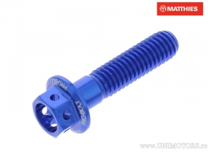 Tornillo de tapa hexagonal Pro Bolt M6 x 1.00 x 25 mm aluminio Racing azul - JM