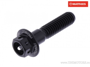 Tornillo de tapa hexagonal Pro Bolt M6 x 1.00 x 25 mm de aluminio Racing negro - JM
