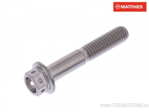 Tornillo de tapa hexagonal Pro Bolt M6 x 1.00 x 32 mm titanio de carreras - JM